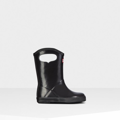 Hunter Original Classic Grab Handle Gloss Rain Boots For Kids - NZ T3980